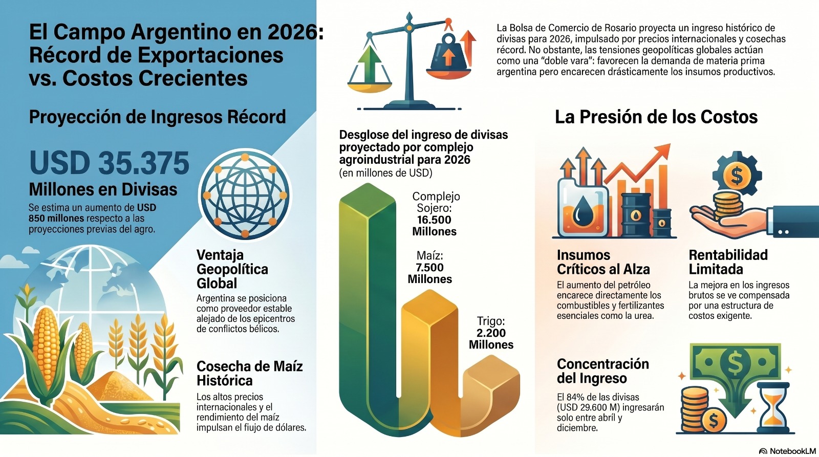 Cosecha récord y dólares en alza: el desafío de la rentabilidad frente a los costos globales